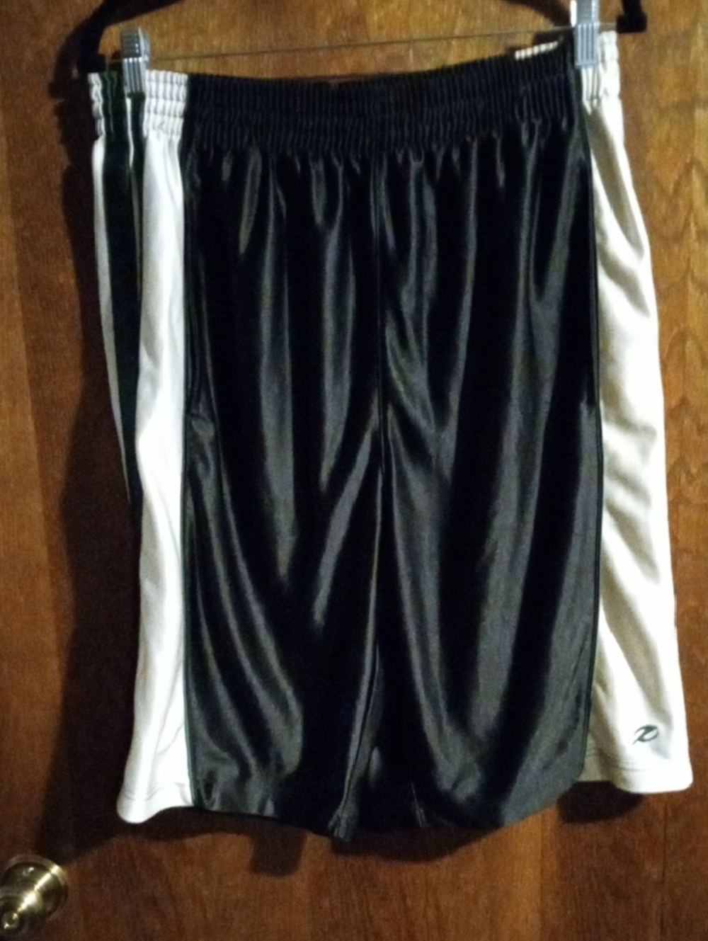 Energy Zone Black Athletic Shorts with White Side Panels